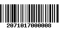 Código de Barras 2071017000008