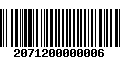 Código de Barras 2071200000006