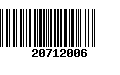 Código de Barras 20712006
