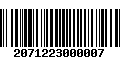 Código de Barras 2071223000007