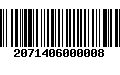 Código de Barras 2071406000008