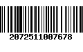 Código de Barras 2072511007678