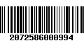 Código de Barras 2072586000994