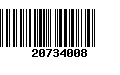 Código de Barras 20734008