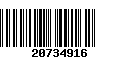 Código de Barras 20734916