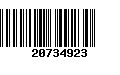 Código de Barras 20734923