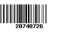 Código de Barras 20740726