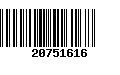 Código de Barras 20751616