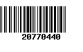 Código de Barras 20770440