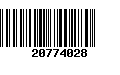 Código de Barras 20774028