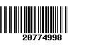 Código de Barras 20774998