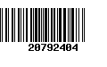 Código de Barras 20792404