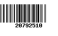 Código de Barras 20792510