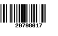 Código de Barras 20798017