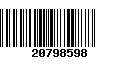 Código de Barras 20798598