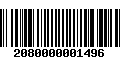 Código de Barras 2080000001496