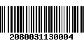 Código de Barras 2080031130004