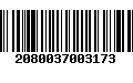 Código de Barras 2080037003173