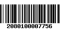 Código de Barras 2080100007756