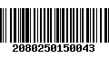 Código de Barras 2080250150043