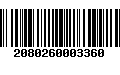 Código de Barras 2080260003360