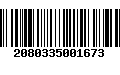 Código de Barras 2080335001673