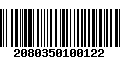 Código de Barras 2080350100122