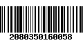 Código de Barras 2080350160058