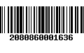 Código de Barras 2080860001636