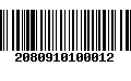 Código de Barras 2080910100012