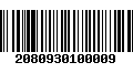 Código de Barras 2080930100009