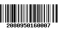 Código de Barras 2080950160007