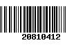 Código de Barras 20810412