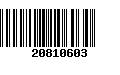 Código de Barras 20810603