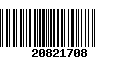 Código de Barras 20821708