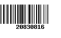 Código de Barras 20830816