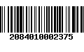 Código de Barras 2084010002375