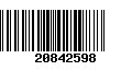 Código de Barras 20842598