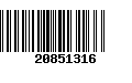 Código de Barras 20851316