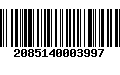 Código de Barras 2085140003997