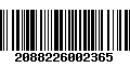 Código de Barras 2088226002365