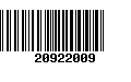 Código de Barras 20922009