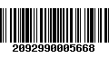 Código de Barras 2092990005668