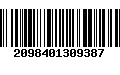 Código de Barras 2098401309387