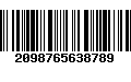 Código de Barras 2098765638789