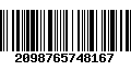 Código de Barras 2098765748167