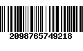 Código de Barras 2098765749218