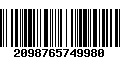 Código de Barras 2098765749980