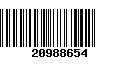 Código de Barras 20988654