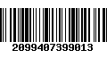 Código de Barras 2099407399013